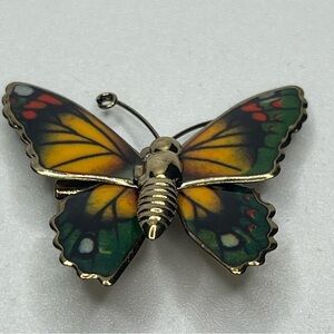Vintage Butterfly Brooch – 80s/90s Taiwan – Monarch Style Pin
